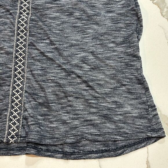 Anthropologie W5 | Women’s Boho Beaded Sleeveless Navy Tank Top Shirt - Picture 9 of 16